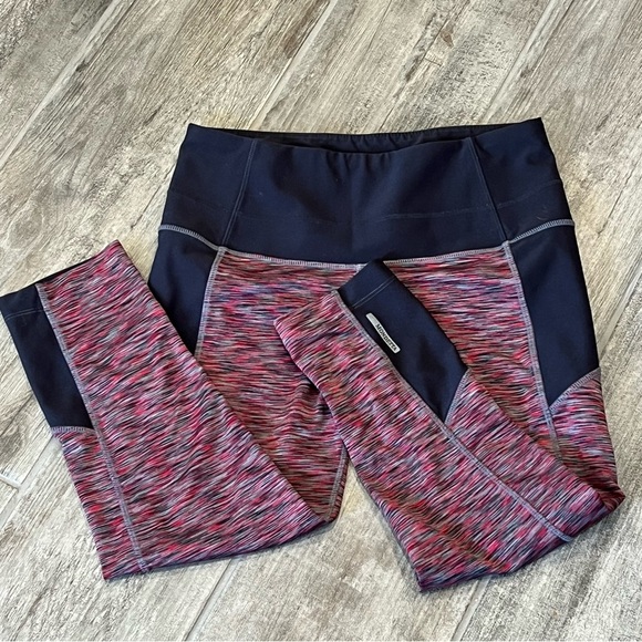 Marika Space‎ Dye Capri Leggings High Waist Athletic Workout Pants - Picture 1 of 5